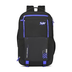 Skybags Porto Spacious 40L Weekender Backpack, 2 Compartments, Black-Blue