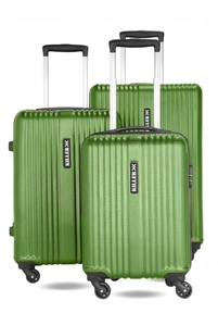 Killer Hard Body Set of 3 Luggage 4 Wheels - STRING- Olive Green - Green