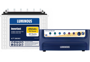 Luminous Inverter, Battery & Trolley Combo for Home,Office & Shops