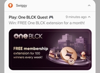 Chance to win free swiggy black membership 