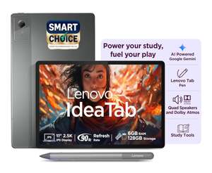 Lenovo Idea Tab (Smartchoice) with Tab Pen | WiFi Only |11" 2.5K IPS Display |6GB RAM + 128GB ROM 