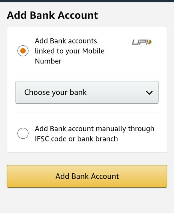 Amazon Upi Option Available In Amazon Latest App Add Bank